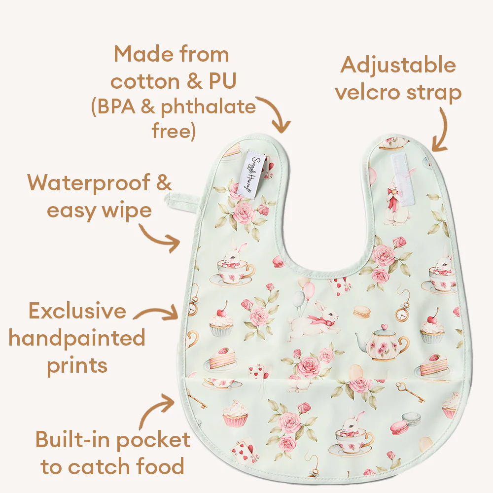 Snuggle Hunny Waterproof Snuggle Bib - White Rabbit
