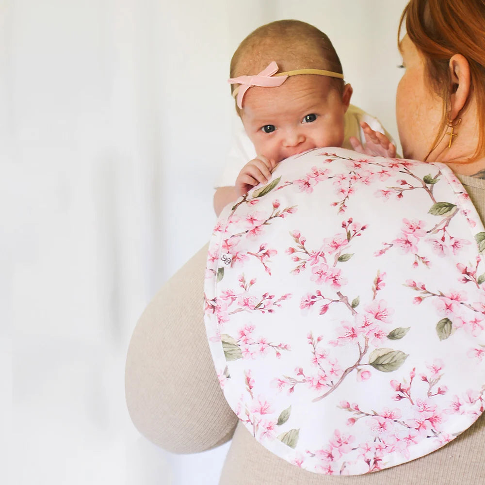 Snuggle Hunny Organic Cotton Burp Cloth - Cherry Blossom