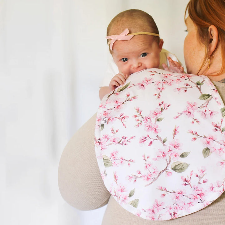 Snuggle Hunny Organic Cotton Burp Cloth - Cherry Blossom