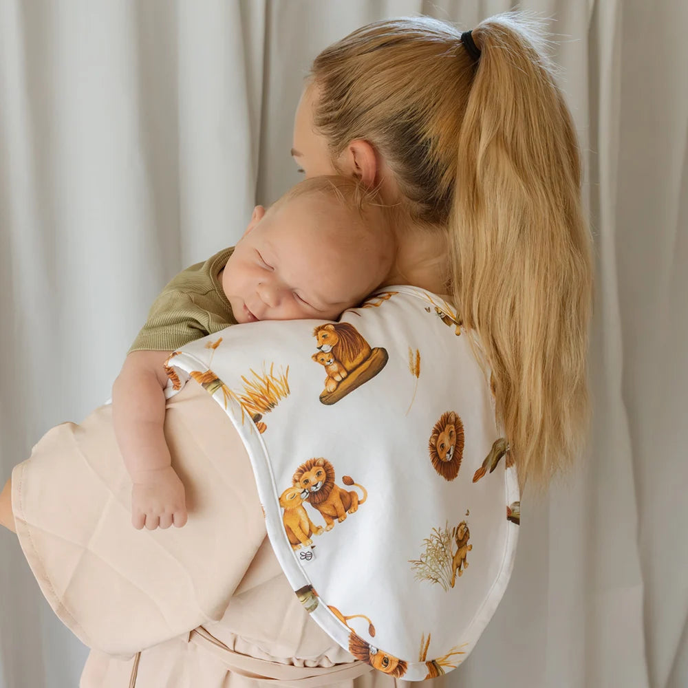 Snuggle Hunny Organic Cotton Burp Cloth - Lion
