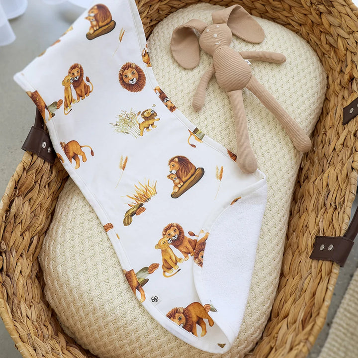 Snuggle Hunny Organic Cotton Burp Cloth - Lion