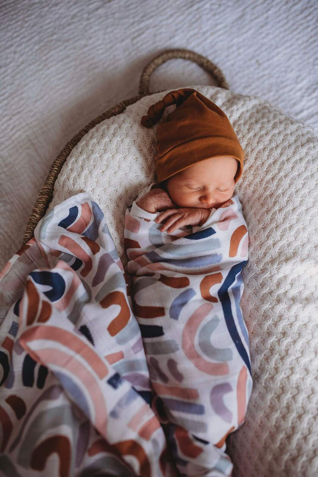 Snuggle Hunny Organic Cotton Muslin Wrap - Rainbow Baby