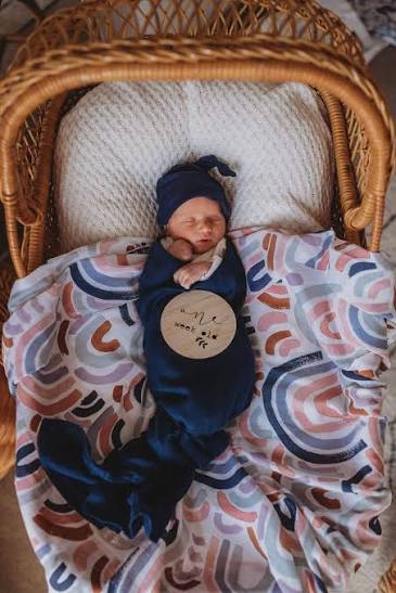 Snuggle Hunny Organic Cotton Muslin Wrap - Rainbow Baby