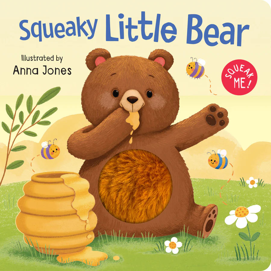 Squeaky Plush Board Book - Squeaky Little Bear – The Thrifty Mumma