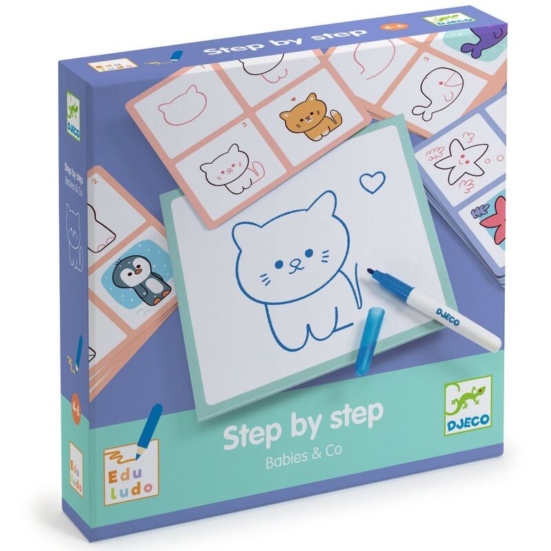 Step by Step Babies & Co Animals Learn to Draw with White Bo