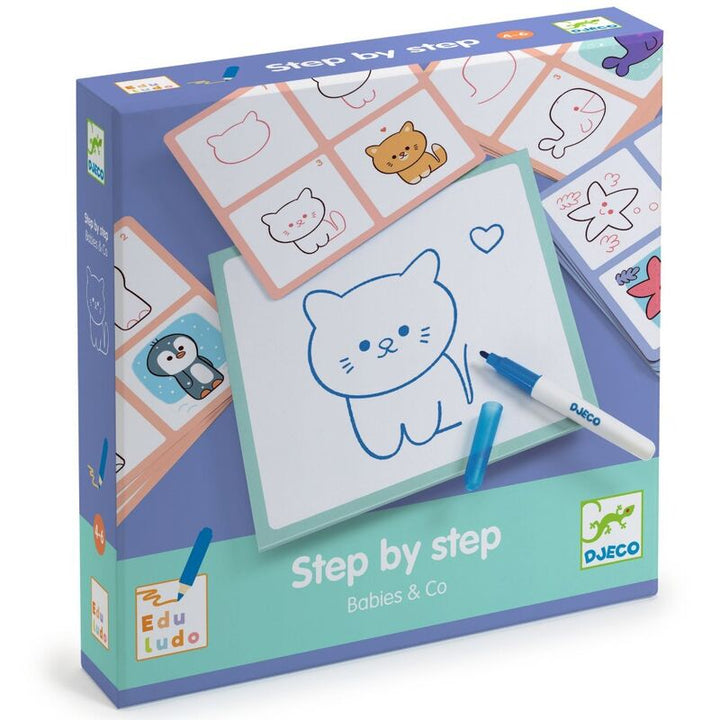 Step by Step Babies & Co Animals Learn to Draw with White Bo