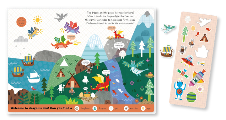 Stretchy Stickers Reusable Sticker Scene Book - Make Believe