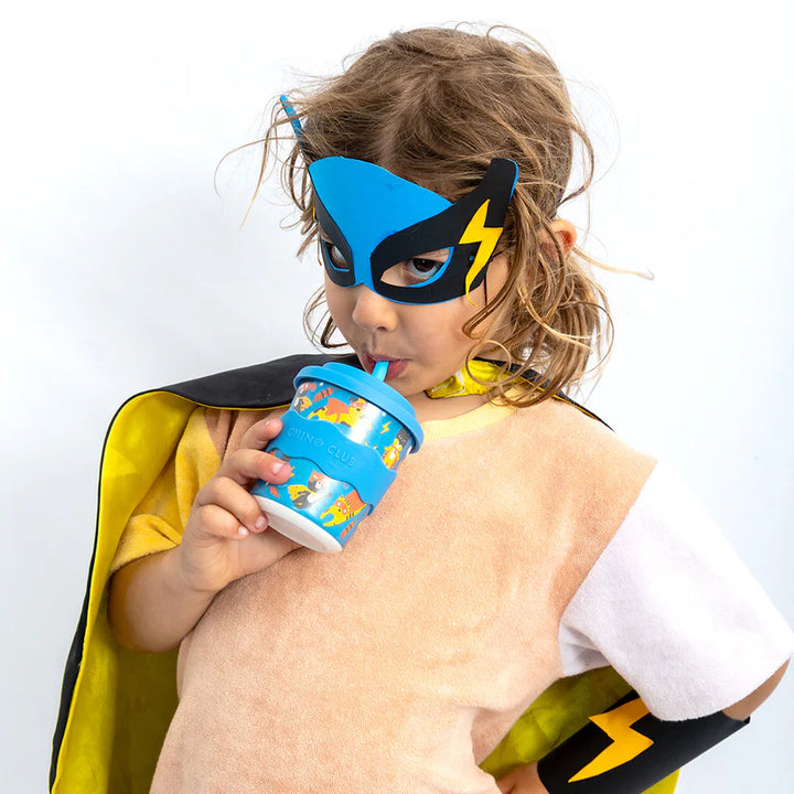 Superhero Kids Keep Cup 240ml + Straw