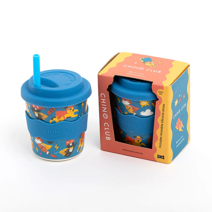 Superhero Kids Keep Cup 240ml + Straw
