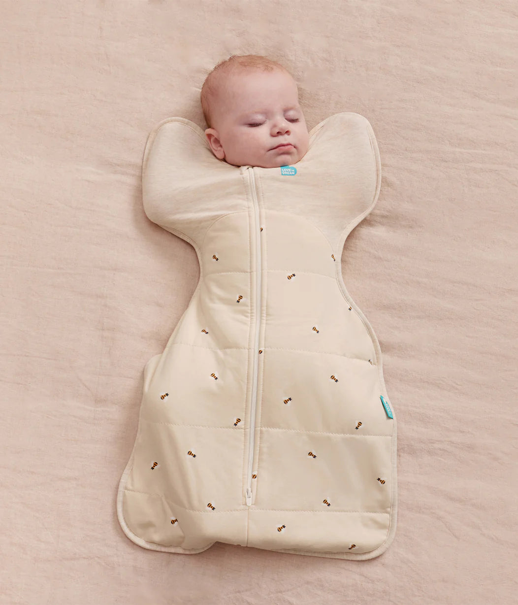 Love to Dream Swaddle Up™ Quilted Stretch Cotton 2.5 TOG - Oatmeal Bees