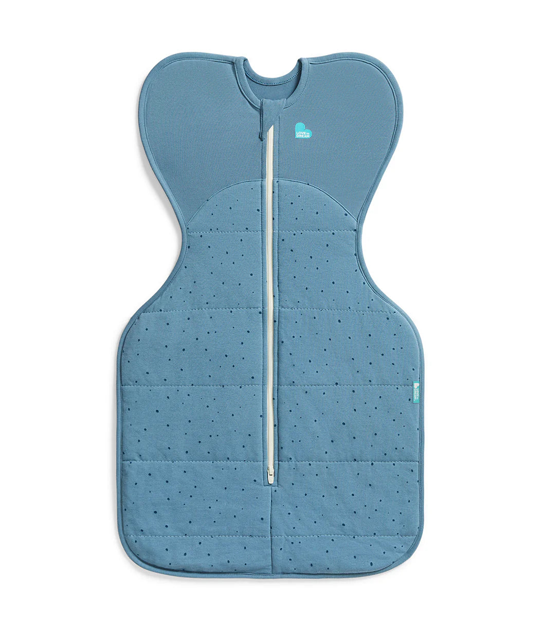 Love to Dream Swaddle Up™ Quilted Stretch Cotton 2.5 TOG - Storm Blue Pebbles