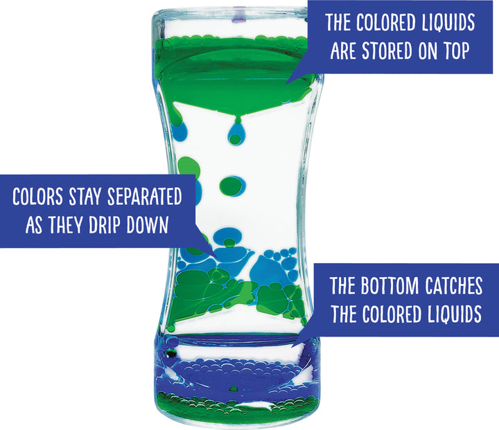 Liquid Motion Sensory Bubbler - Green & Blue