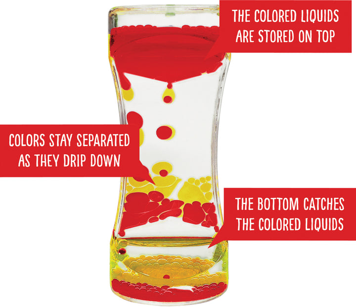 Liquid Motion Sensory Bubbler - Red & Yellow