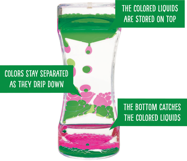 Liquid Motion Sensory Bubbler - Green & Pink