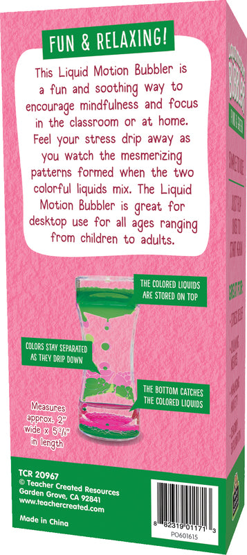 Liquid Motion Sensory Bubbler - Green & Pink