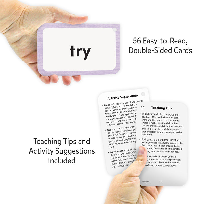Literacy Sight Words Flash Cards - 3 Letter Words