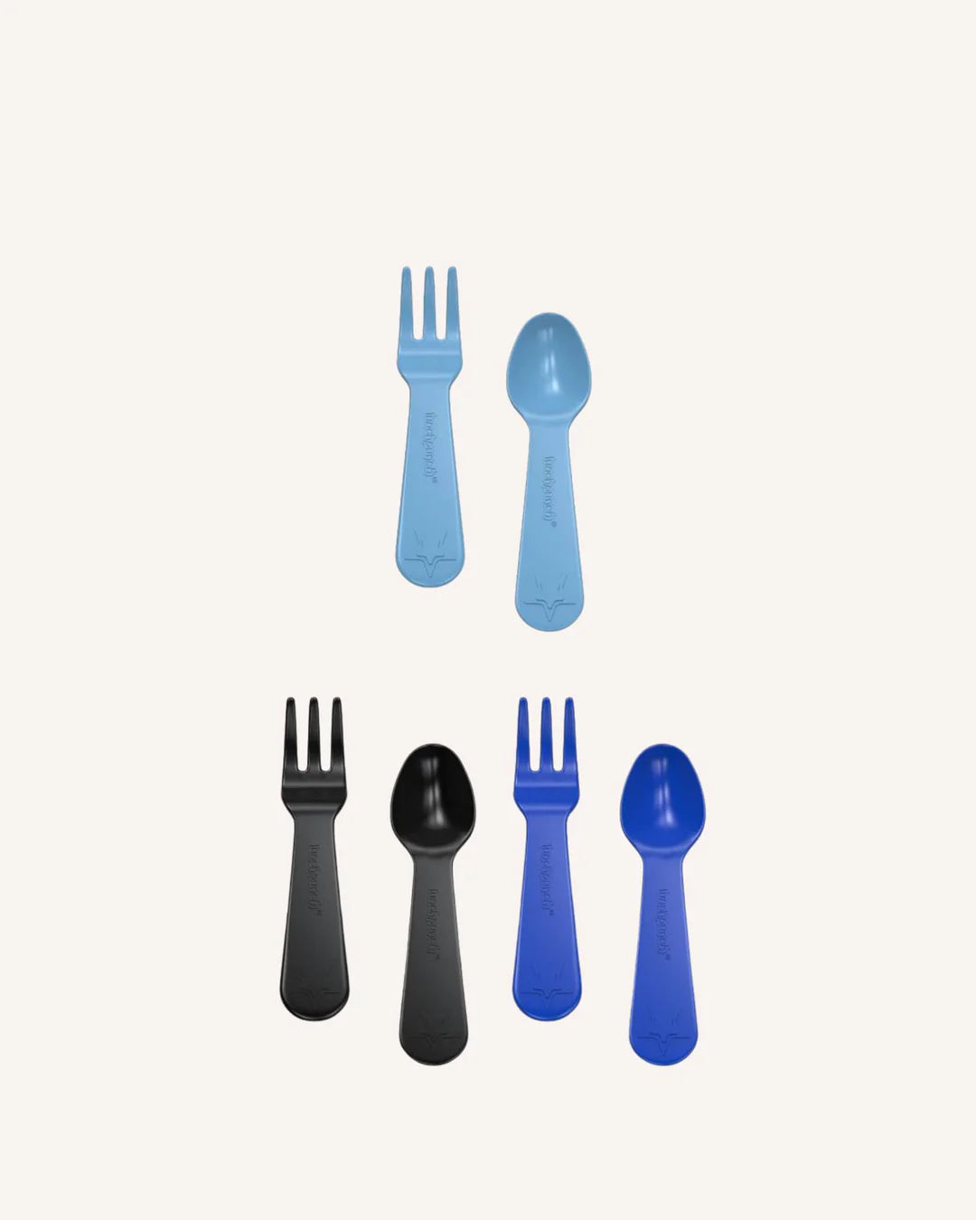 Lunch Punch Fork & Spoon Set - Blue