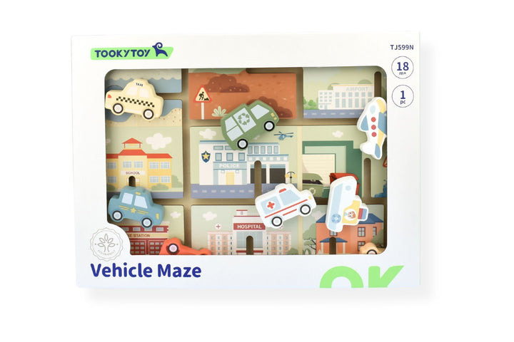 Traffic Maze Wooden Puzzle Board