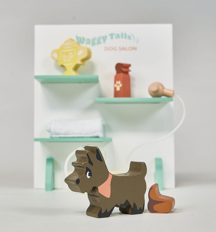 Waggy Tails Wooden Dog Salon Play Set