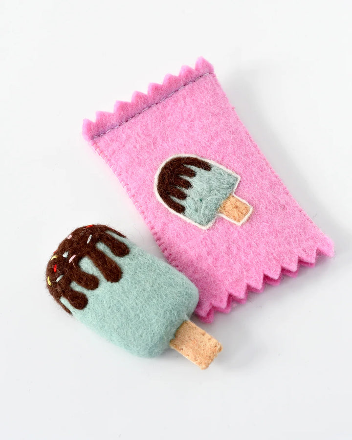 Felt Ice Cream Popsicle Toy With Wrapper