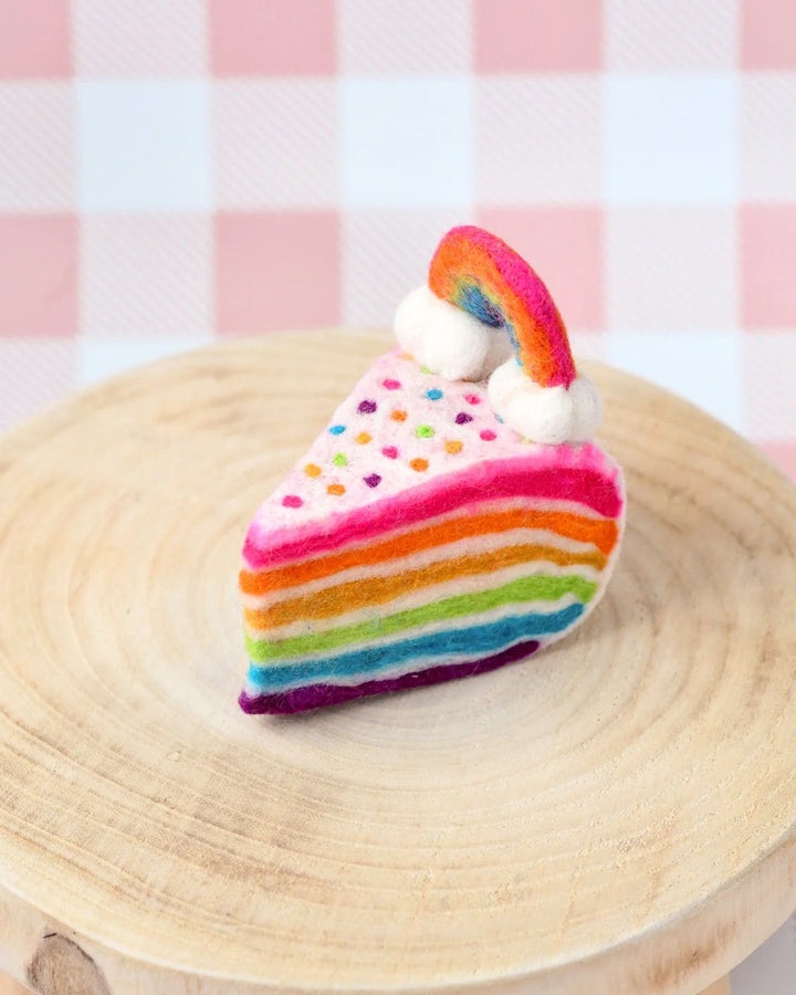Rainbow Cake Slice Felt Play Food