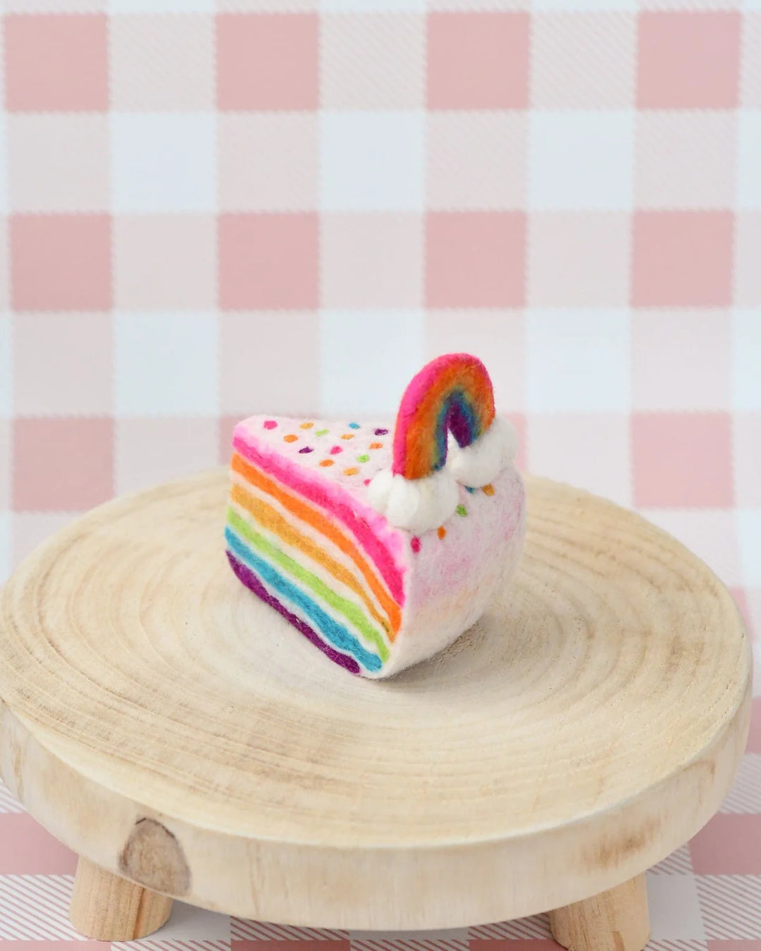 Rainbow Cake Slice Felt Play Food