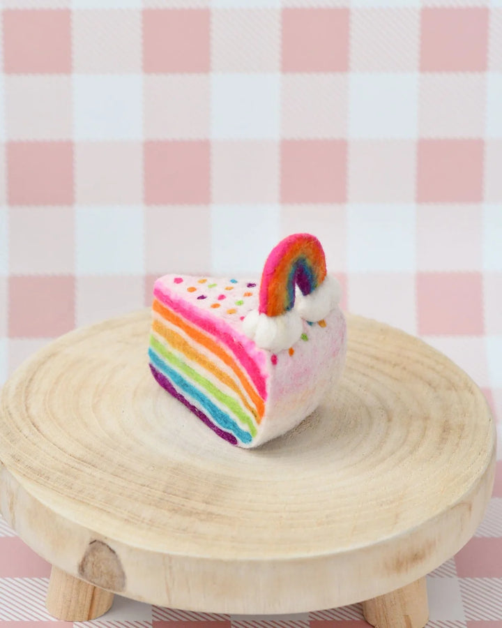 Rainbow Cake Slice Felt Play Food