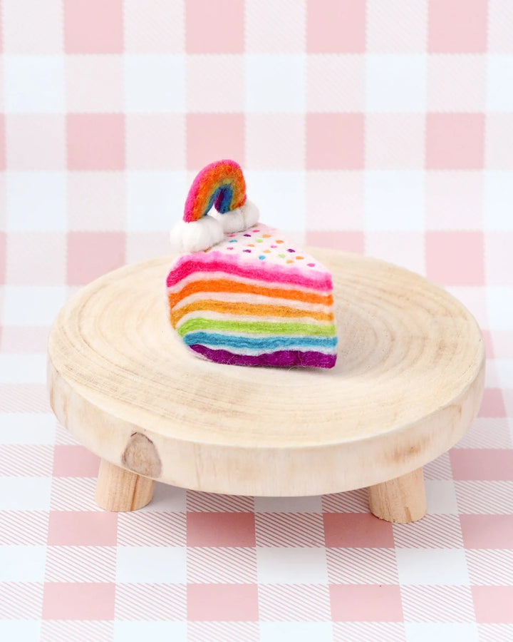 Rainbow Cake Slice Felt Play Food