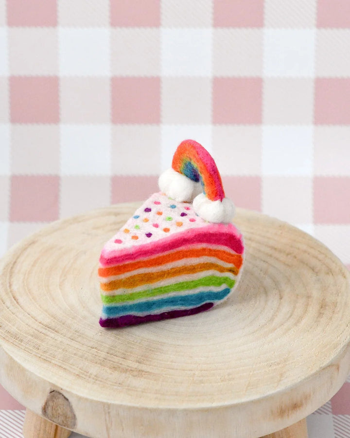 Rainbow Cake Slice Felt Play Food