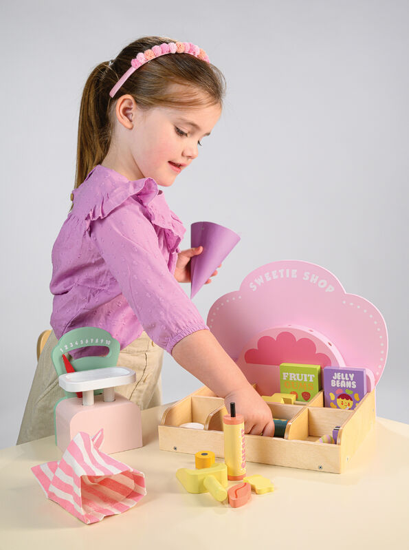 Tender Leaf Wooden Sweetie Pic N Mix Shop Play Set