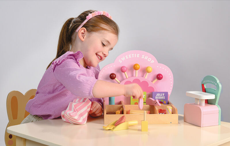 Tender Leaf Wooden Sweetie Pic N Mix Shop Play Set