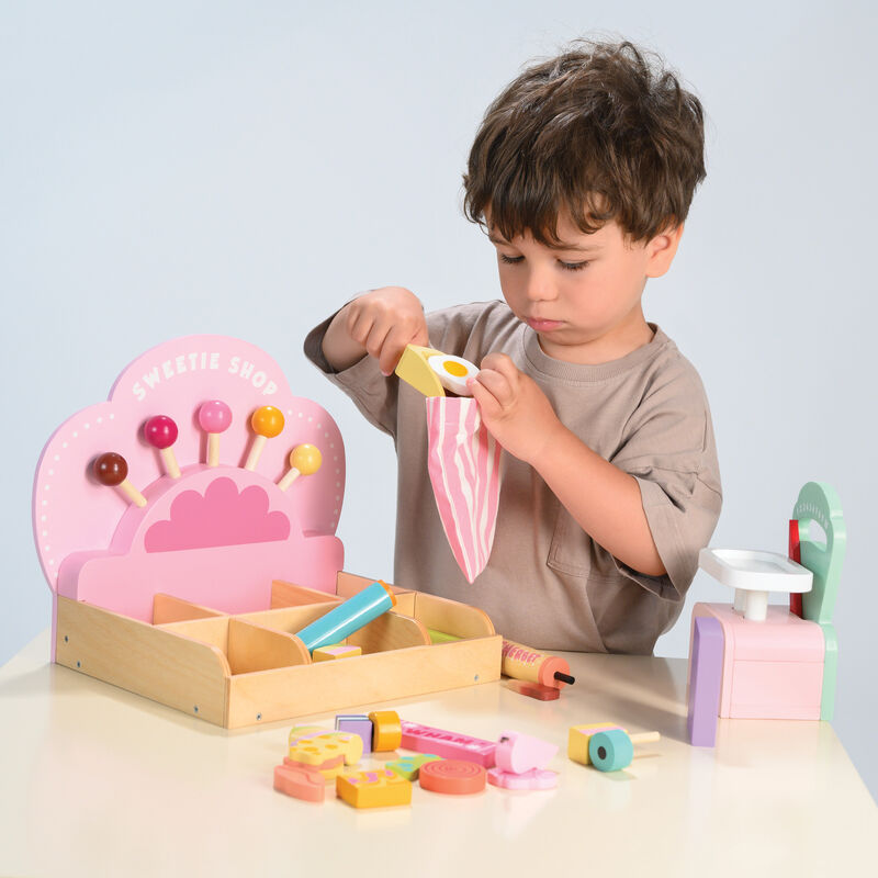 Tender Leaf Wooden Sweetie Pic N Mix Shop Play Set