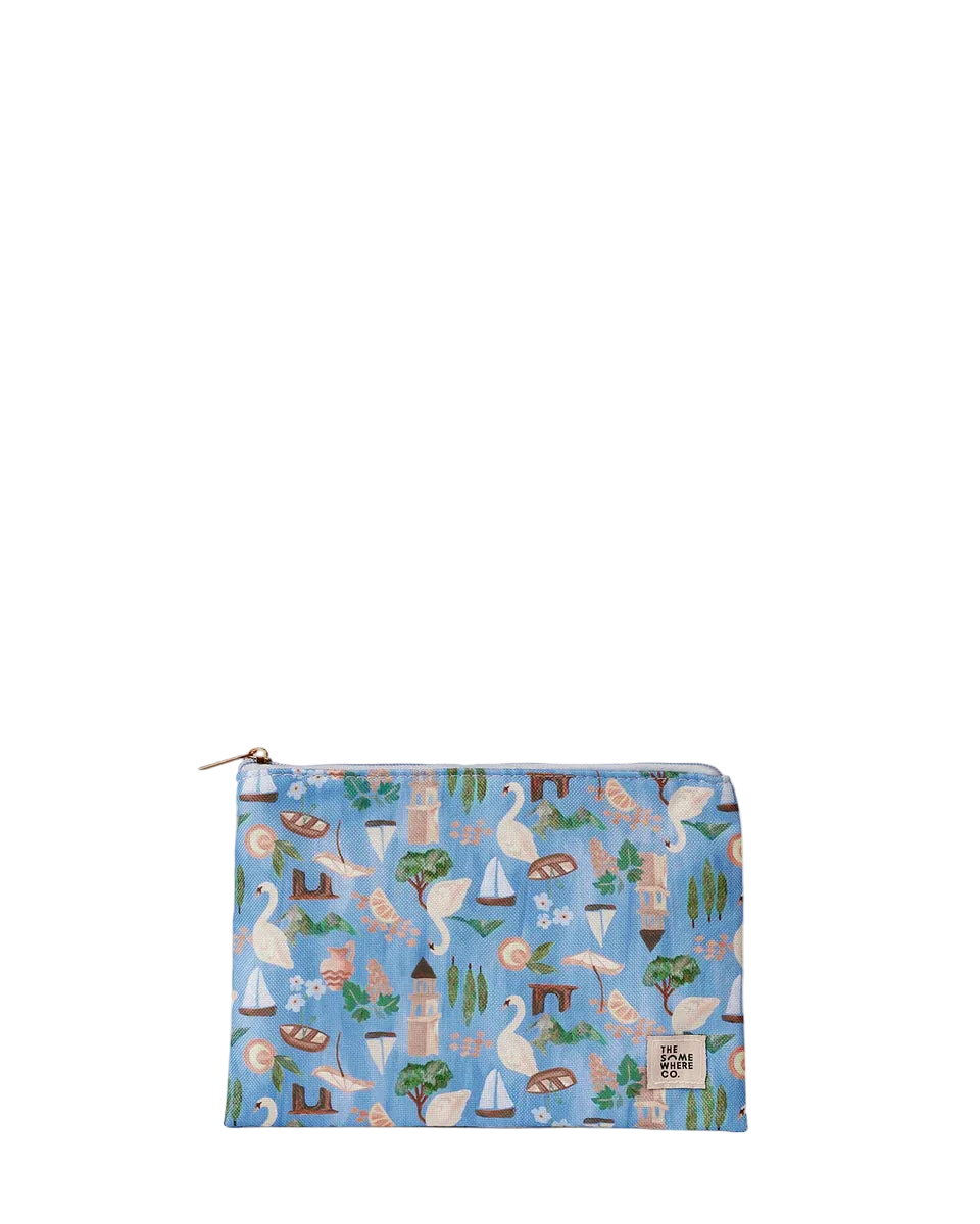 The Somewhere Co Essentials Zip Pouch - Swan Lake