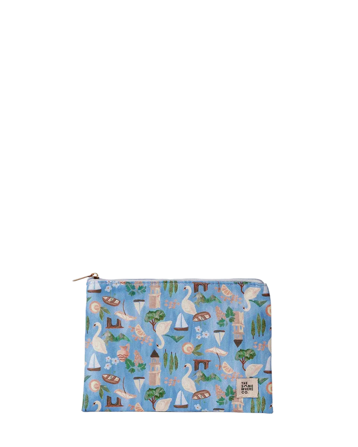 The Somewhere Co Essentials Zip Pouch - Swan Lake