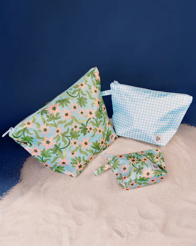 The Somewhere Co Seaflower Handy Pouch Trio