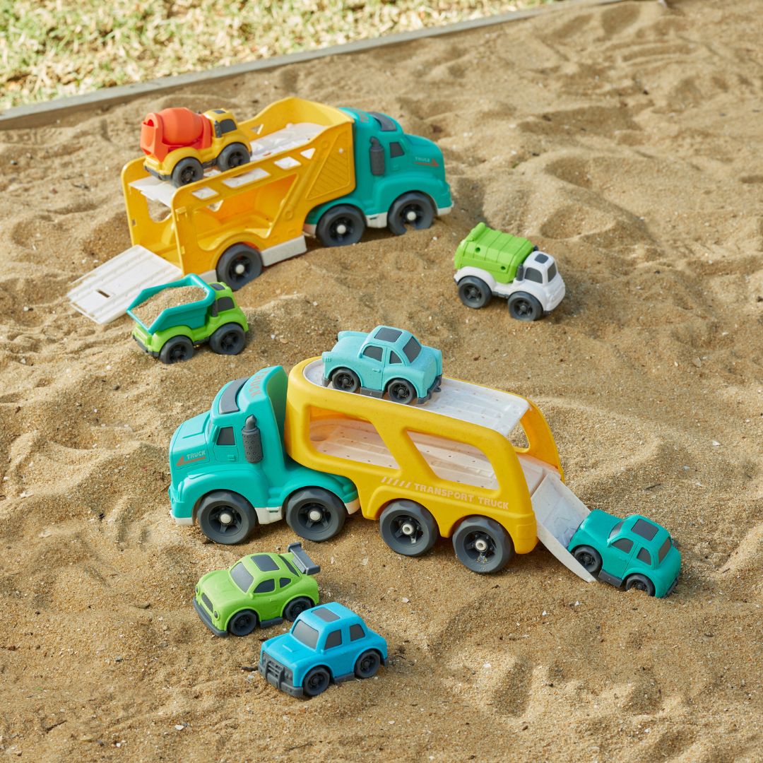 Bioplastic Car Carrier Vehicle Play Sets - Assorted