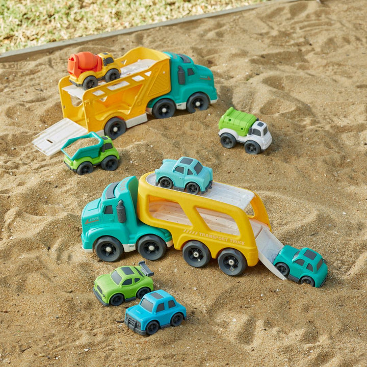 Bioplastic Car Carrier Vehicle Play Sets - Assorted