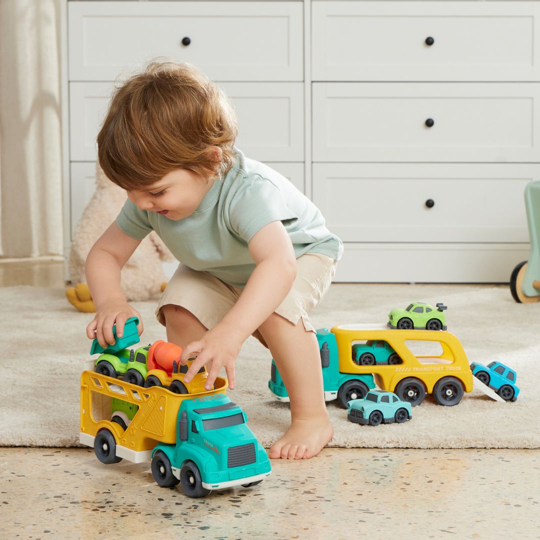 Bioplastic Car Carrier Vehicle Play Sets - Assorted