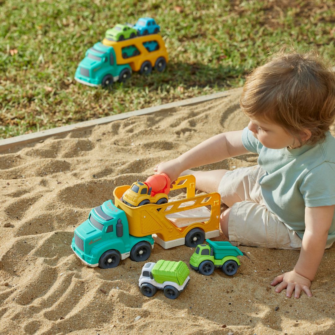 Bioplastic Car Carrier Vehicle Play Sets - Assorted