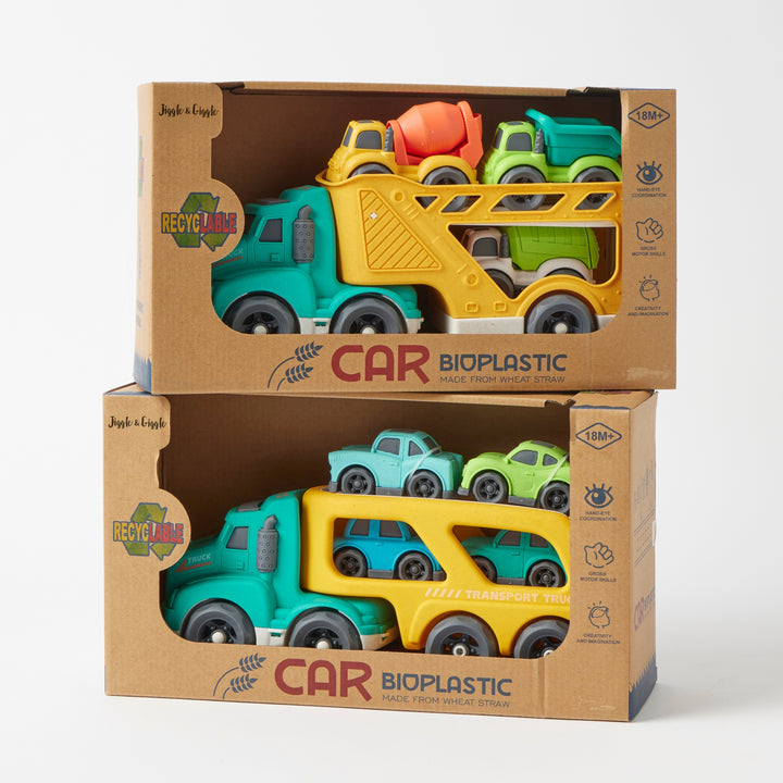 Bioplastic Car Carrier Vehicle Play Sets - Assorted