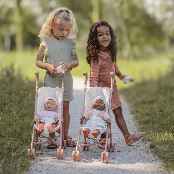 Little Dutch Metal Pink Doll Stroller