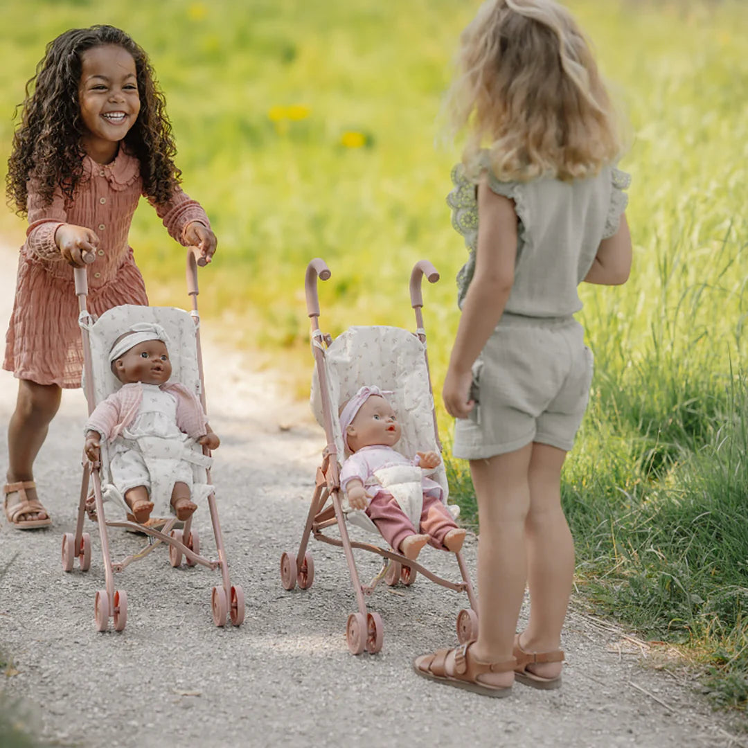 Little Dutch Metal Pink Doll Stroller