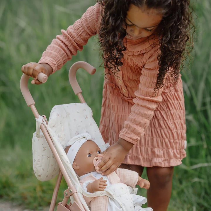 Little Dutch Metal Pink Doll Stroller