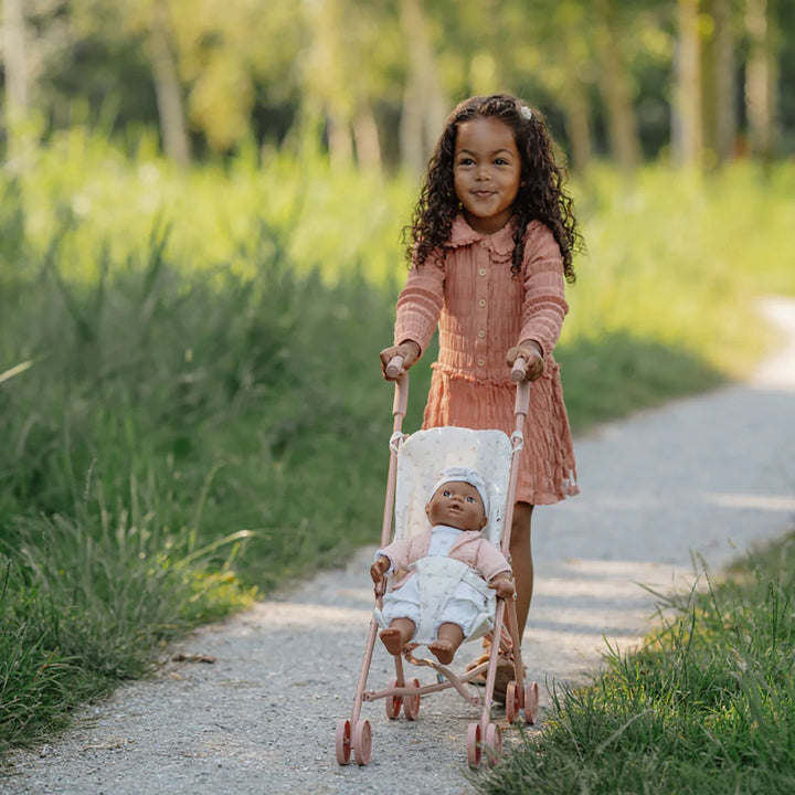 Little Dutch Metal Pink Doll Stroller