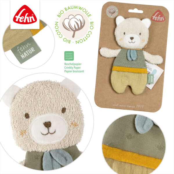 FehnNATUR Crinkle Bear Sensory Toy