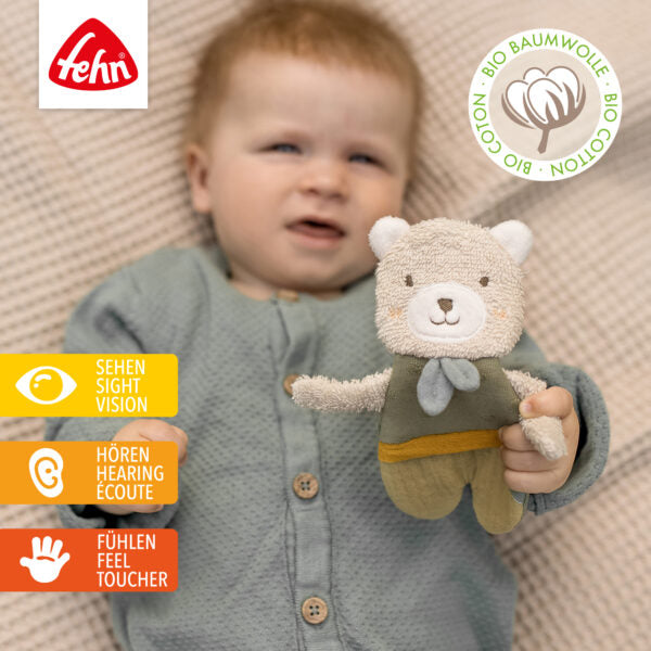 FehnNATUR Crinkle Bear Sensory Toy