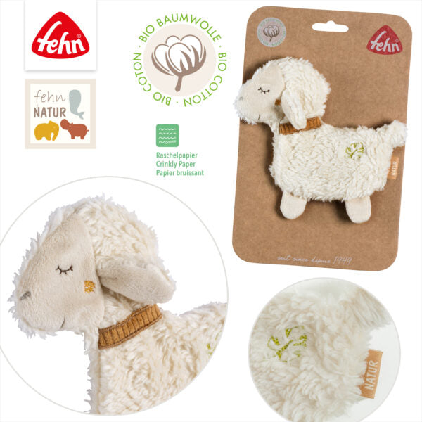 FehnNATUR Crinkle Sheep Sensory Toy