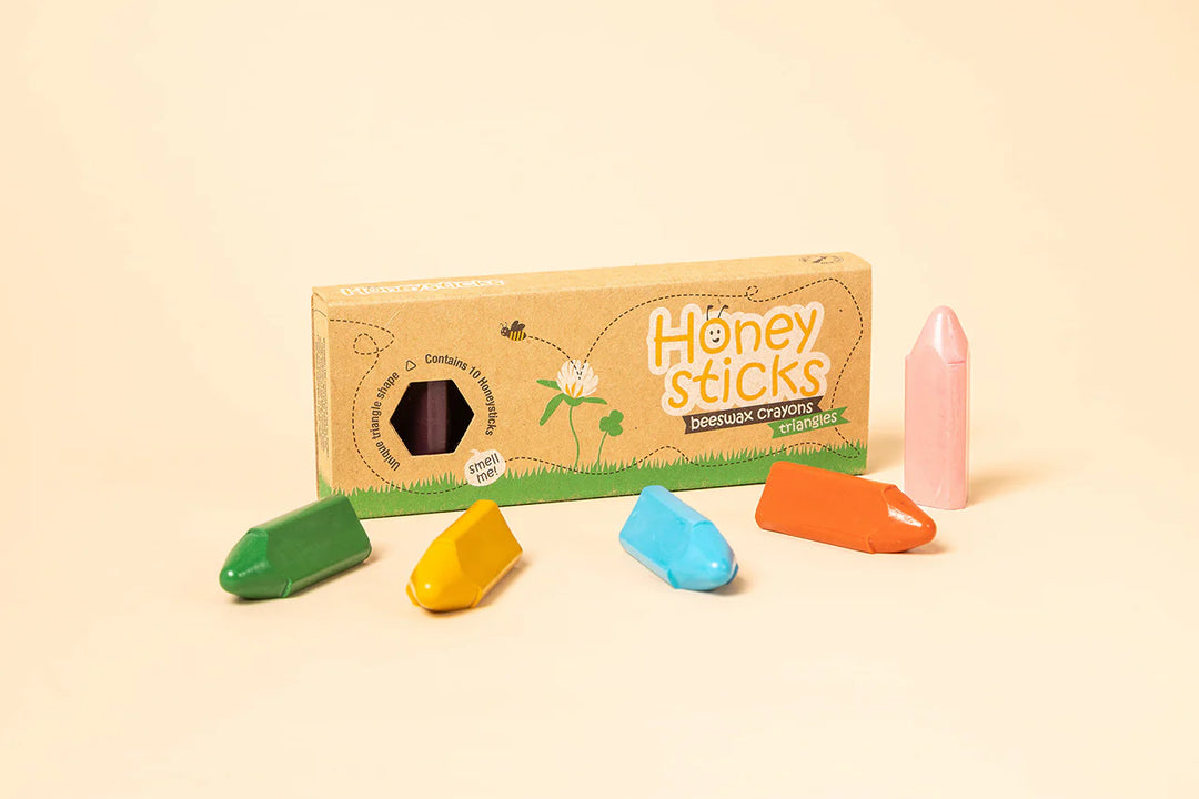 Honeysticks Triangle Beeswax Crayons 10 Pack