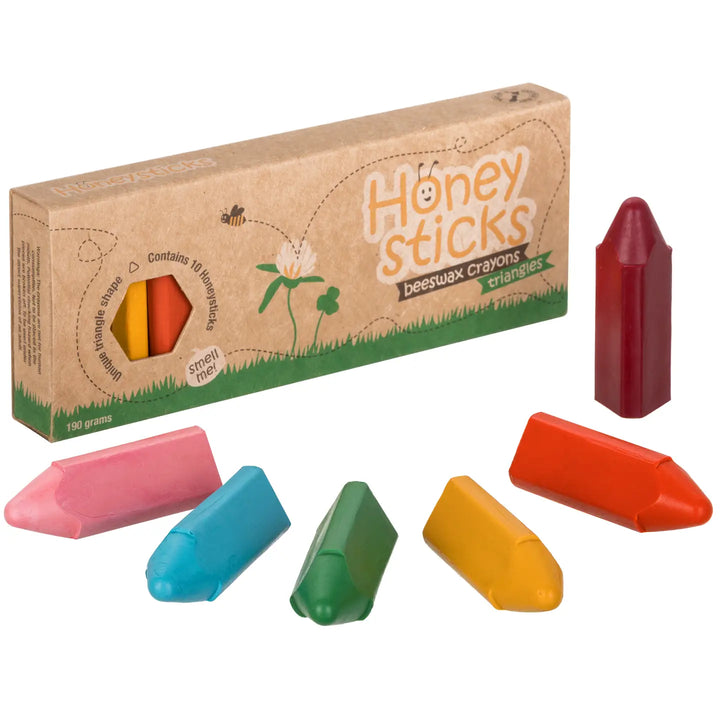 Honeysticks Triangle Beeswax Crayons 10 Pack