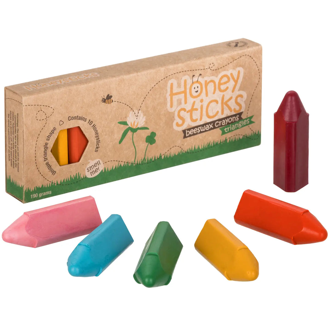 Honeysticks Triangle Beeswax Crayons 10 Pack